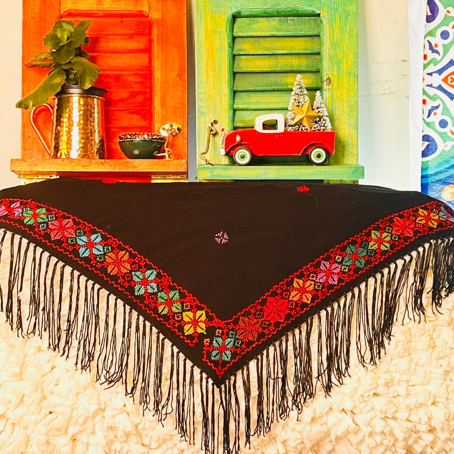 Threads of Sinai: Bedouin Tribe's Hand-Stitched Scarves in the Egyptian Desert