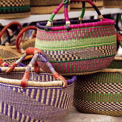 Eco-Friendly Elegance: Bolgatana's Bamboo Shopping Bag Heritage - Nuba Arts