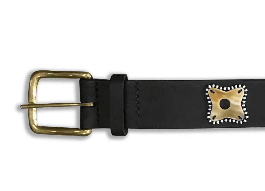 Leather Beaded Belt - Nuba Arts