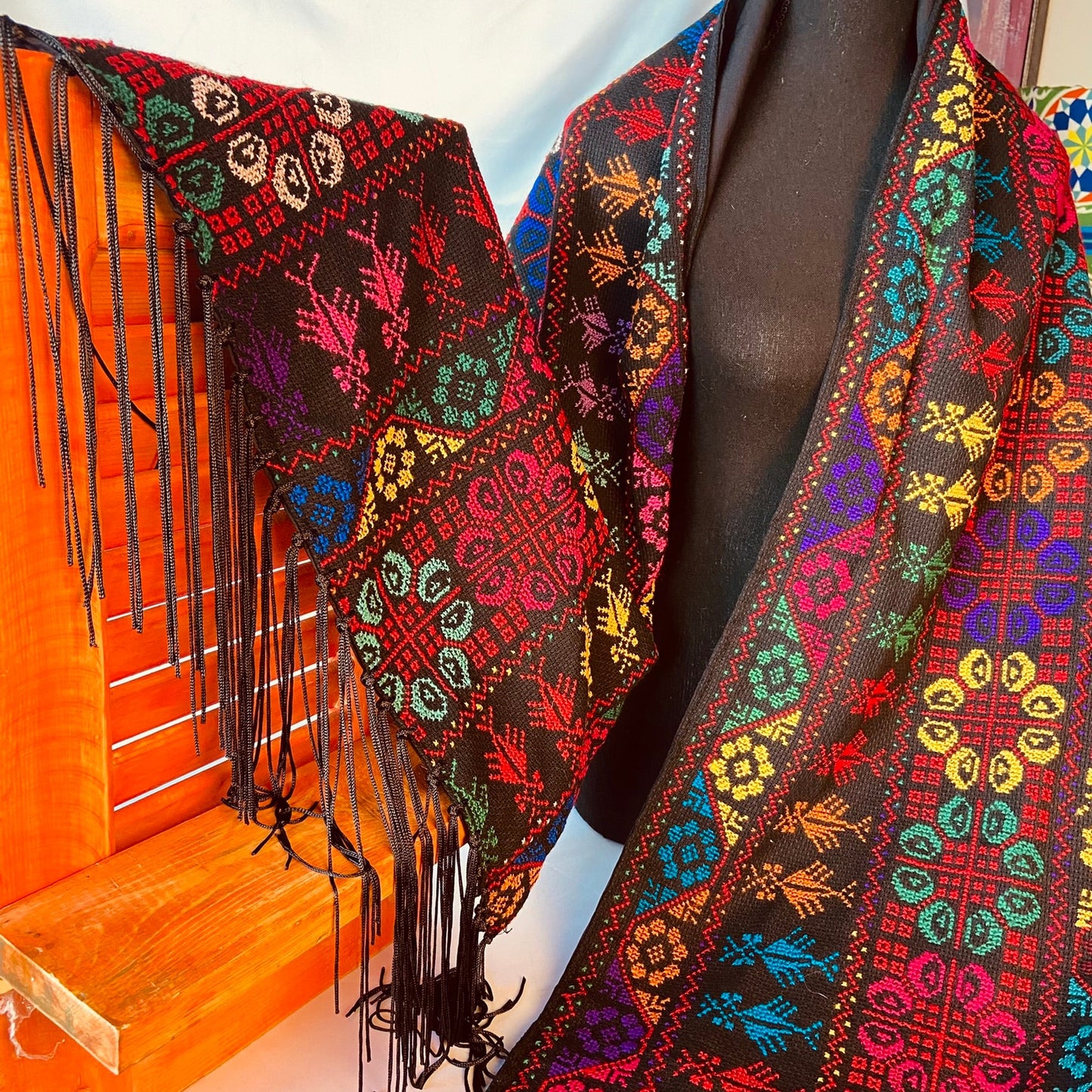 Threads of Sinai: Bedouin Tribe's Hand-Stitched Scarves in the Egyptian Desert